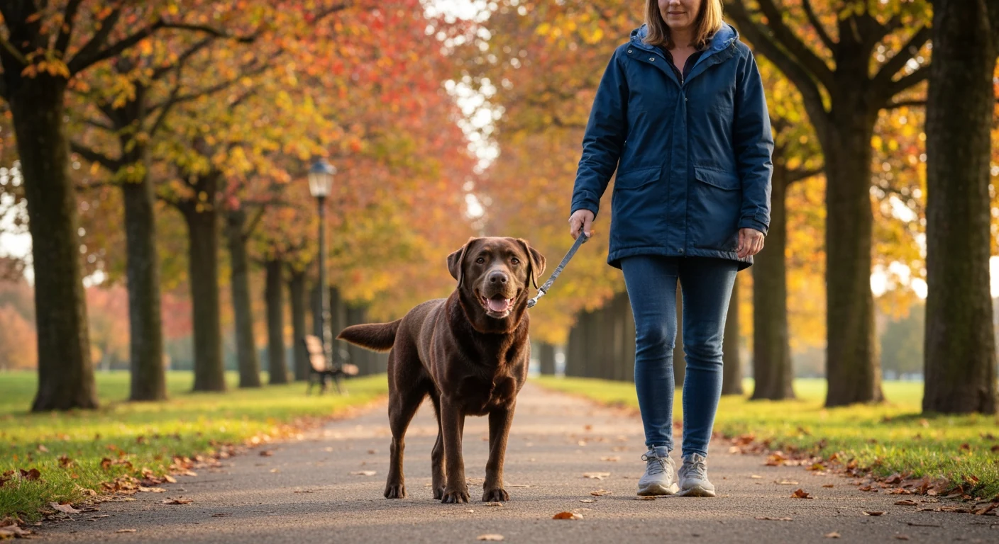 Labrador qui tire en laisse : apprendre la marche au pied